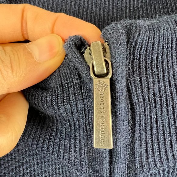 Brooks Brothers Mens  Merino Wool 1/4 Zip Pullover Sweater L - Picture 3 of 9